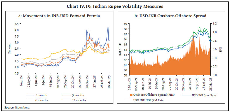 Chart IV.19: Indian Rupee Volatility Measures