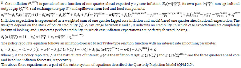 This
general equilibrium approach are modelled by using the
Quarterly Projection Model 2.0 (John et. al., 2023)